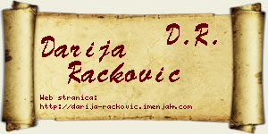 Darija Racković vizit kartica